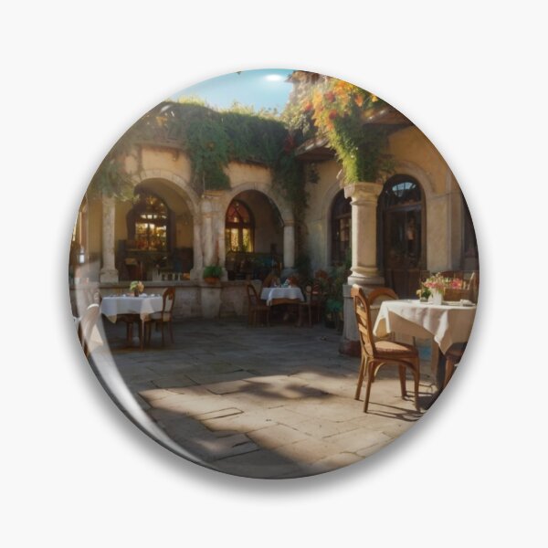 Item preview, Italian Coffee Shop Among Blossoms designed and sold by BlareBlare.