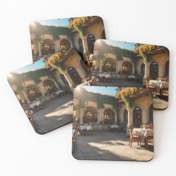 Item preview, Italian Coffee Shop Among Blossoms designed and sold by BlareBlare.