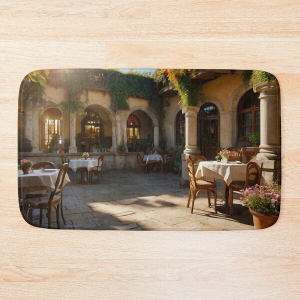 Item preview, Italian Coffee Shop Among Blossoms designed and sold by BlareBlare.