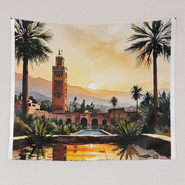 Item preview, Golden Marrakech: A Watercolor Masterpiece of Timeless Beauty designed and sold by ArteeInnovation.