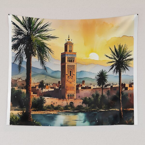 Item preview, Golden Marrakech: A Watercolor Masterpiece of Timeless Beauty designed and sold by ArteeInnovation.