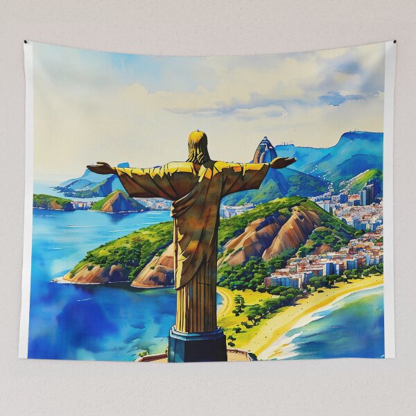 Item preview, Rio de Janeiro: A Watercolor Tribute to Iconic Landmarks and Natural Beauty designed and sold by ArteeInnovation.