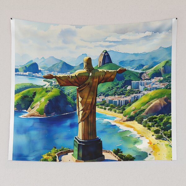 Item preview, Rio de Janeiro: A Watercolor Tribute to Iconic Landmarks and Natural Beauty designed and sold by ArteeInnovation.