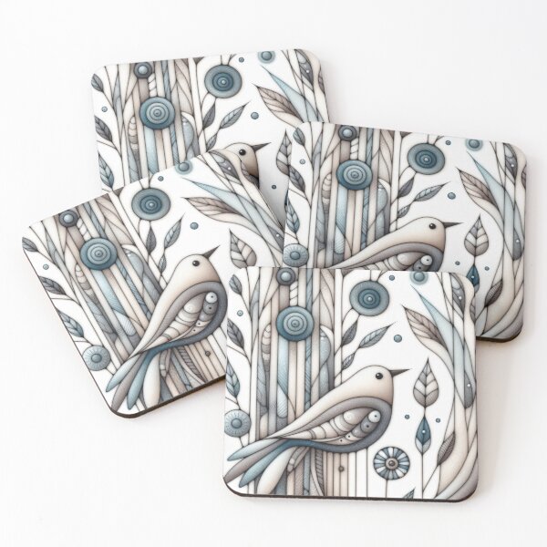 Item preview, Artistic Bird Illustration with Nature Motifs designed and sold by ideandesign.