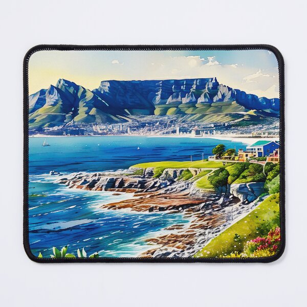 Artikelvorschau, Aquarellkunst von Kapstadt: Tafelberg, Meer und farbenfrohe Küste entworfen und verkauft von ArteeInnovation.