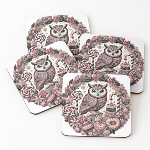 Item preview, Season of Magic The Owl Christmas Wreath Festive Christmas Design designed and sold by Negative Vibes Only.