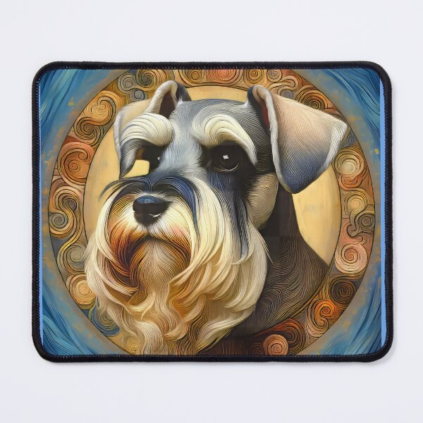 Item preview, Grey Schnauzer Antique Style Portrait designed and sold by CattyCornerPOD.
