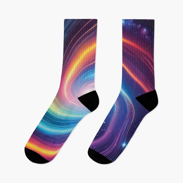 Item preview, Bright, neon-colored galaxies with graphic stars and swirling space dust design. designed and sold by HEMRO.