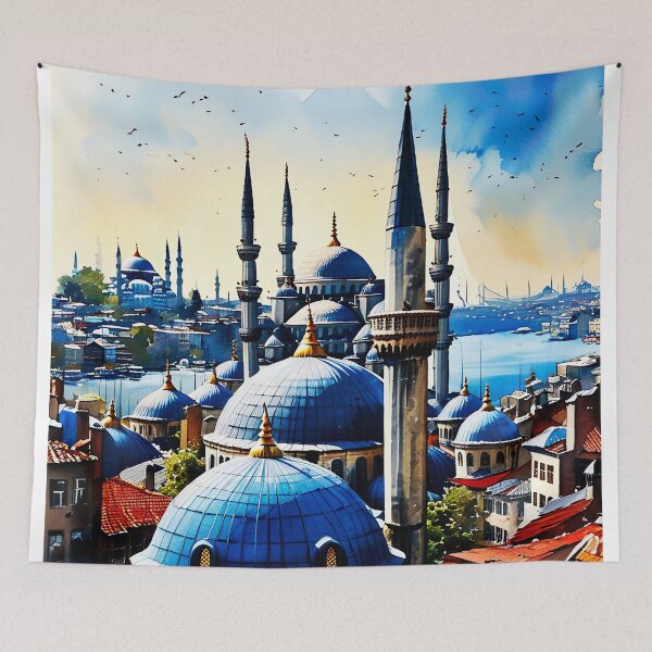 Item preview, Enchanting Istanbul: A Watercolor Journey Through Iconic Landmarks designed and sold by ArteeInnovation.