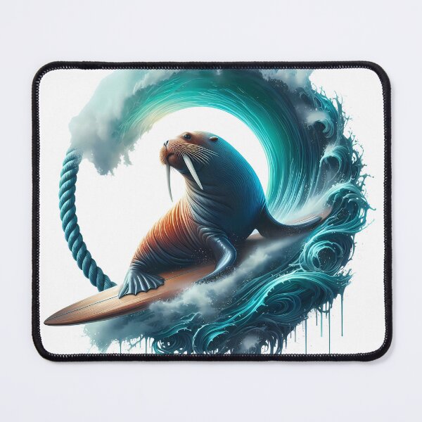 Item preview, Surfing Walrus designed and sold by Vibranta Studio.