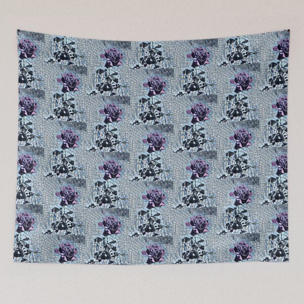 Item preview, rose and stone wall designed and sold by PinkishGlasses.