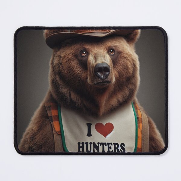 Item preview, Funny Grizzly Bear Bib I Love Hunters designed and sold by Outlandishrob.