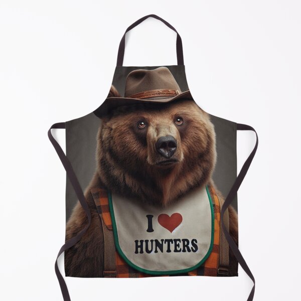 Item preview, Funny Grizzly Bear Bib I Love Hunters designed and sold by Outlandishrob.