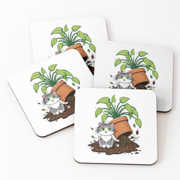 Item preview, Kitten and Tumbled Planter designed and sold by ART ATTACK ZONE.