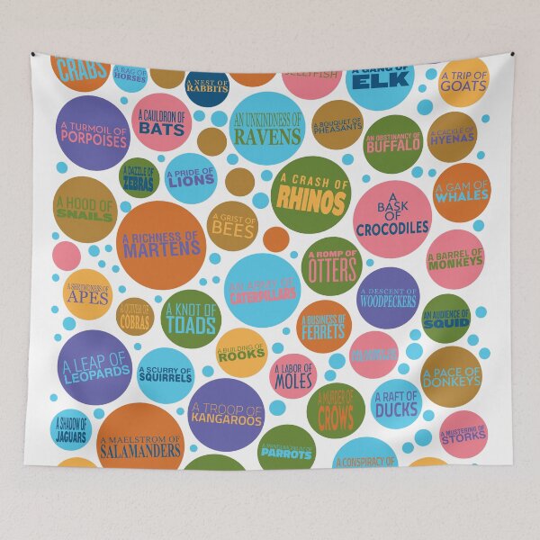 Item preview, Animal Group Terminology - Circles for Kids designed and sold by Mikael Colville-Andersen.