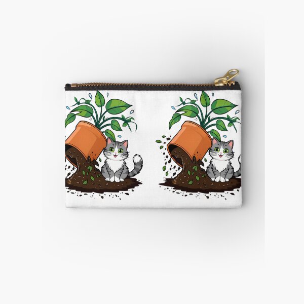 Item preview, Kitty and the Fallen Flora designed and sold by ART ATTACK ZONE.