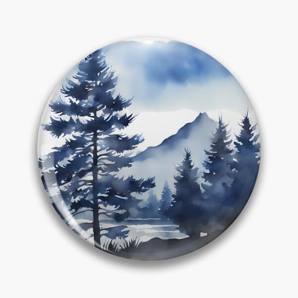 Item preview, Blue Monochrome Landscape designed and sold by CalmnessbyChoice.