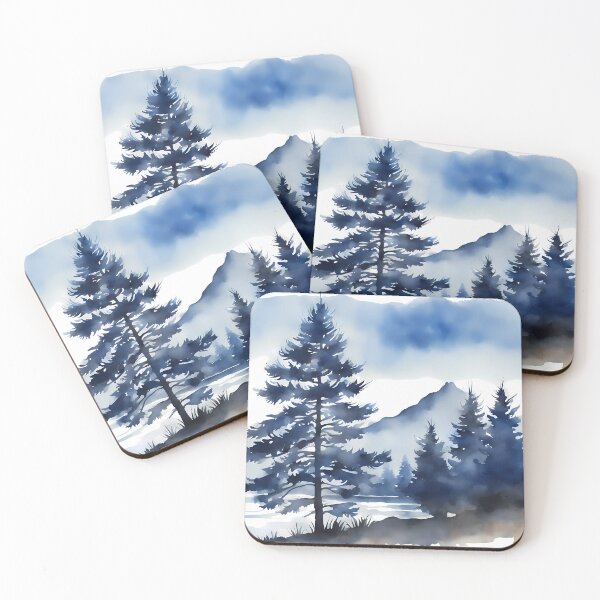 Item preview, Blue Monochrome Landscape designed and sold by CalmnessbyChoice.