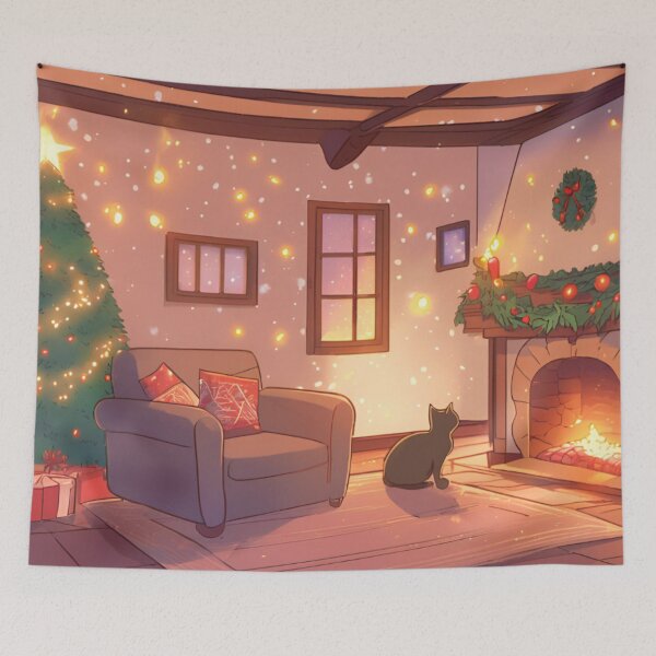 Item preview, Cozy Cat Christmas: A Whimsical Holiday Haven designed and sold by nyftys-bk.