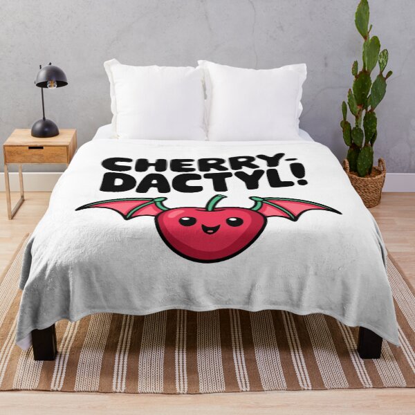 Item preview, Cherrydactyl! Cute Cherry Dinosaur Fruit Pun designed and sold by PMCreative.