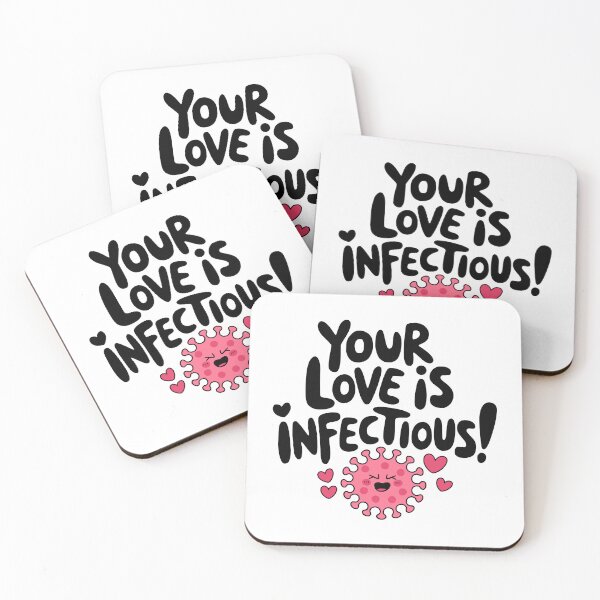 Item preview, Your Love Is Infectious! Cute Virus Love Pun designed and sold by PMCreative.