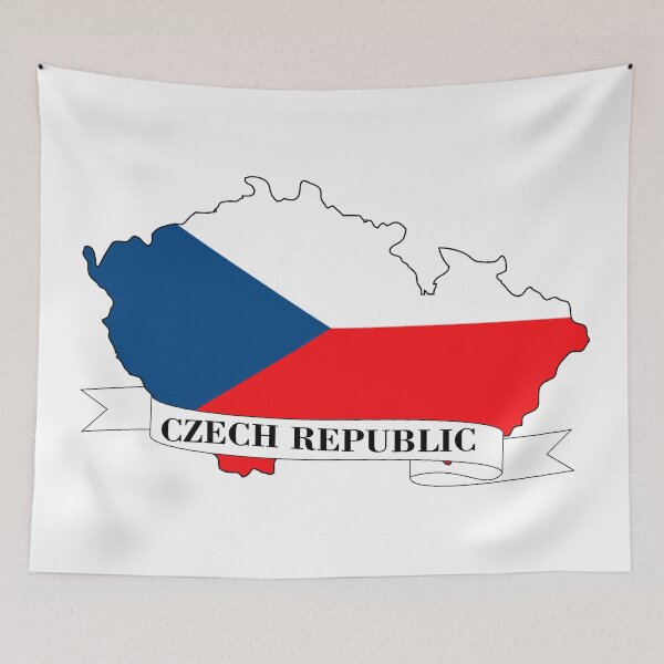 Item preview,  Czechia flag map designed and sold by visual adventures.