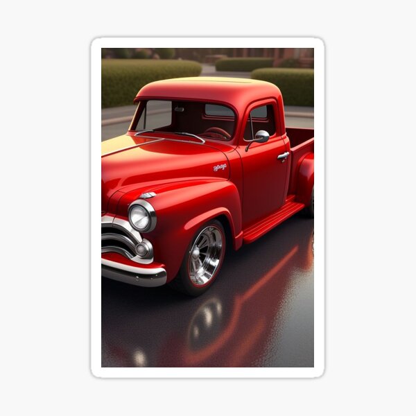 Item preview, Red Lowrider vintage truck designed and sold by RedsScarlett.