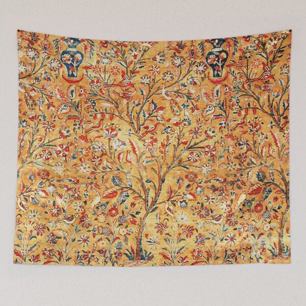 Item preview, Antique Persian Tree of Life Kashan Rug Print designed and sold by Vicky Brago-Mitchell®.