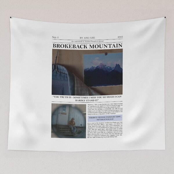 Item preview, BROKEBACK MOUNTAIN // movie poster aesthetic newspaper quotes designed and sold by 33ll.