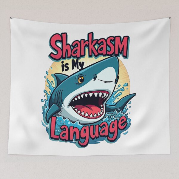 Item preview, sharkasm in my language designed and sold by Ismartista.