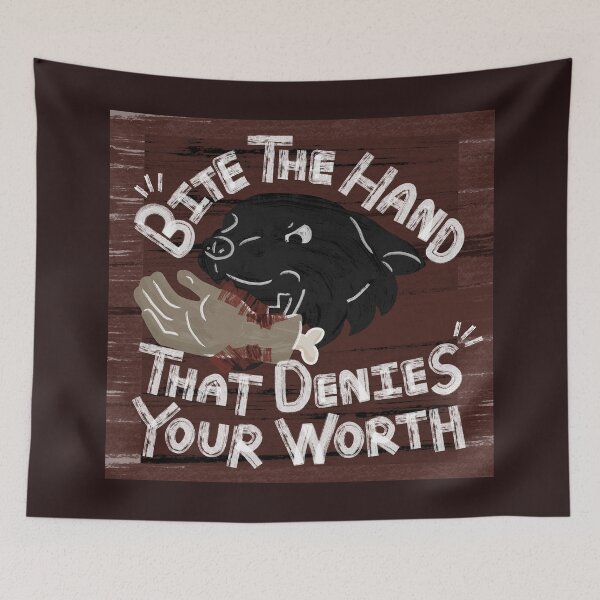 Item preview, Bite The Hand That Denies Your Worth designed and sold by Katy Creates.