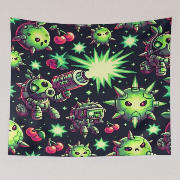 Item preview, Mecha Turtles vs. Spiky Cherries designed and sold by Imaginarium of Chaos falcon88 .