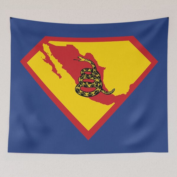 Item preview, MEXICO- Freedom Is The Superpower - Gadsden Snake Flag - Dont Tread On Me Superhero design designed and sold by pelagio.