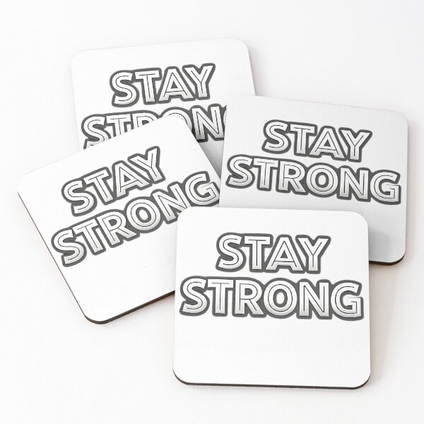 Item preview, Stay Strong - Bold Metallic Motivational Sticker designed and sold by FluffyPeels.