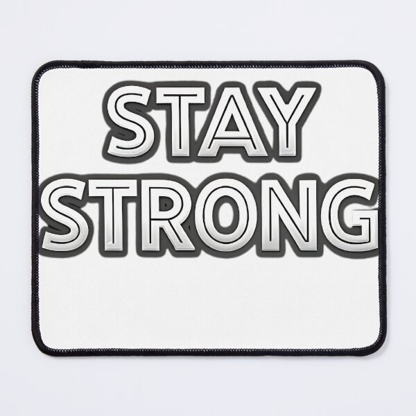 Item preview, Stay Strong - Bold Metallic Motivational Sticker designed and sold by FluffyPeels.