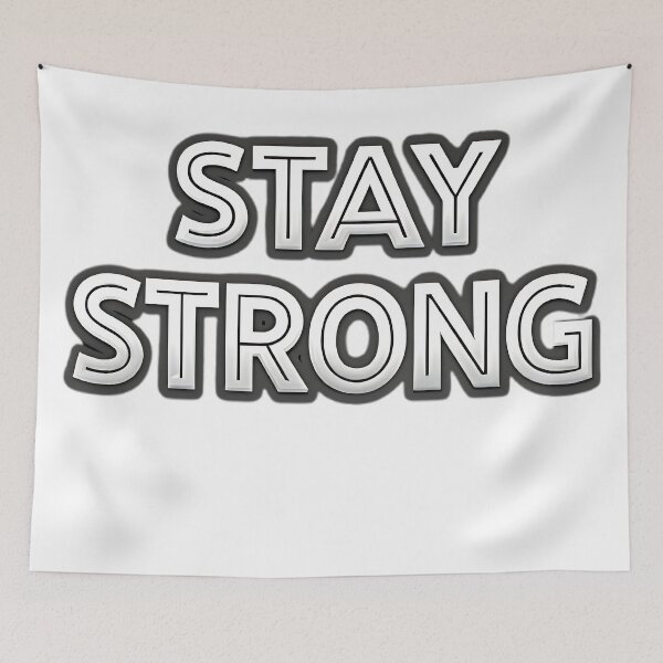 Item preview, Stay Strong - Bold Metallic Motivational Sticker designed and sold by FluffyPeels.