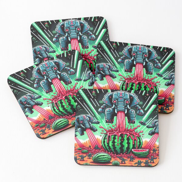 Item preview, Cyborg Elephants vs. Hellish Watermelons designed and sold by Imaginarium of Chaos falcon88 .