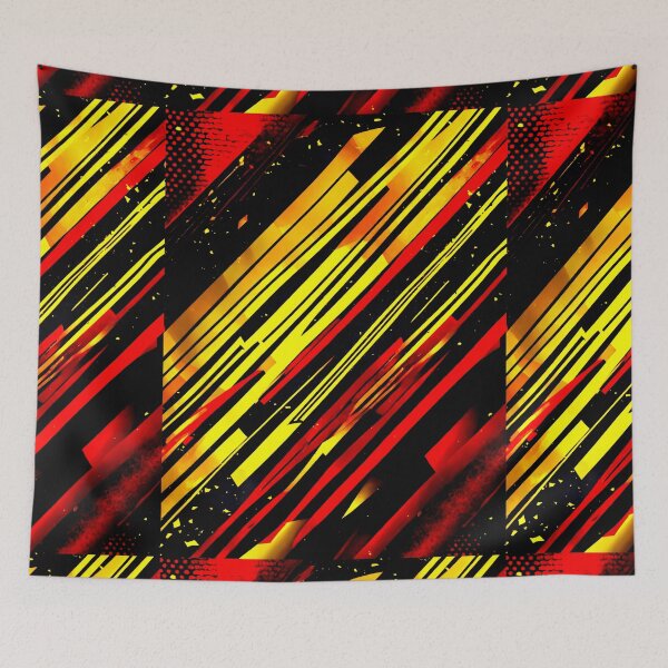 Item preview, Line Pattern Black Red Yellow designed and sold by UZRWRLD .