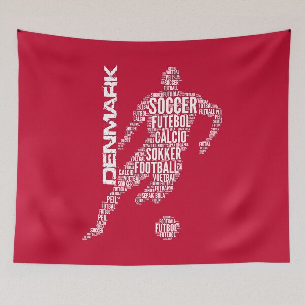 Item preview, Denmark Soccer Typography designed and sold by goodspy.