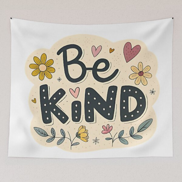 Item preview, Be Kind - Hand-Drawn Playful Motivational Sticker designed and sold by FluffyPeels.