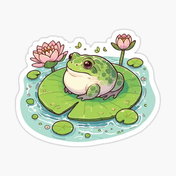 Item preview, yoga sticker-Frog yoga sticker designed and sold by AnnaArtbyAMNA.