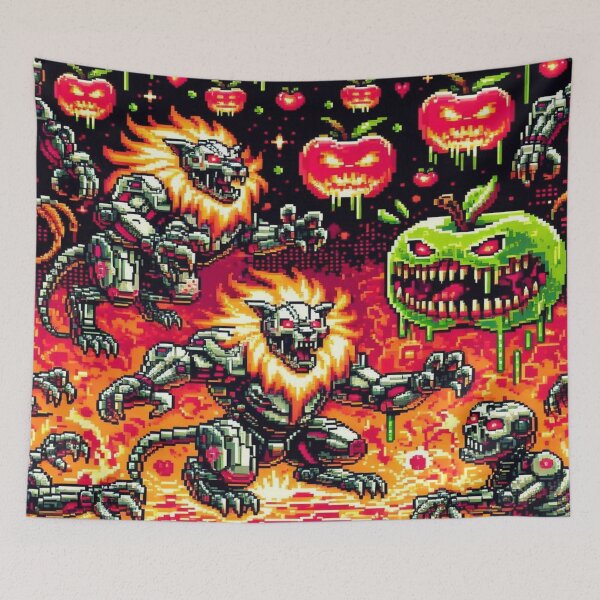 Item preview, Mecha Lions vs. Cursed Apples designed and sold by Imaginarium of Chaos falcon88 .