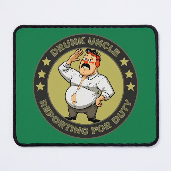 Item preview, Drunk Uncle Reporting for Duty – Funny Family Humor Design designed and sold by BaxInke.