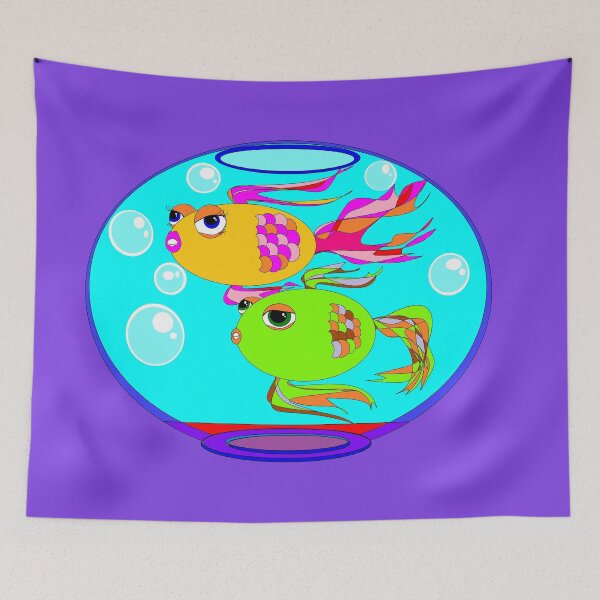 Item preview, A Fishbowl with Two Fish Swimming. designed and sold by judy snyder.