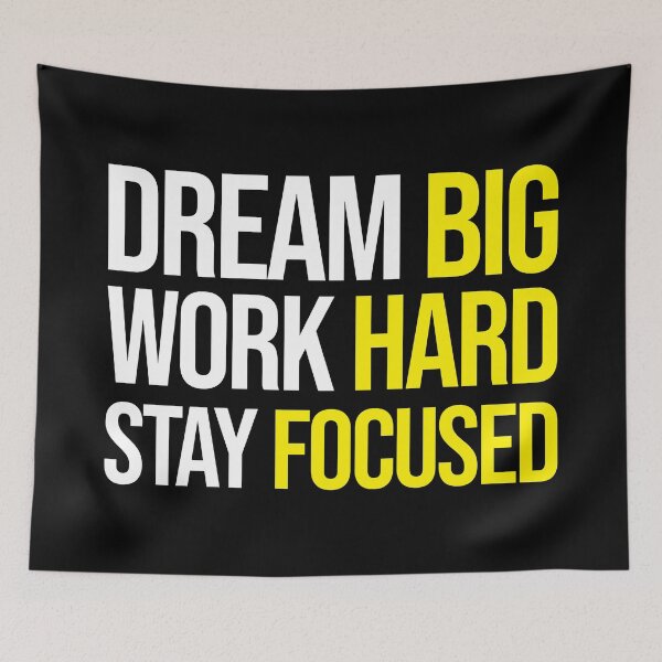 Item preview, Dream Big, Work Hard, Stsay Focused - Gym, Hustle designed and sold by chantastical.