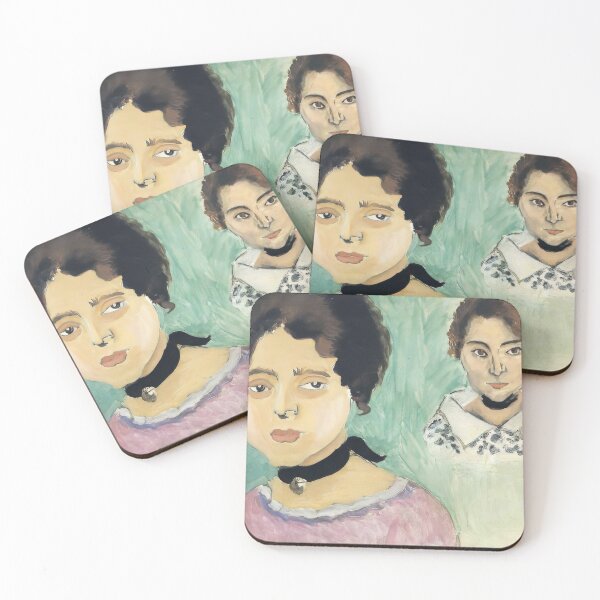Item preview, Henri Matisse - Double Portrait of Marguerite on Green Background - 1919 designed and sold by flexmortis.