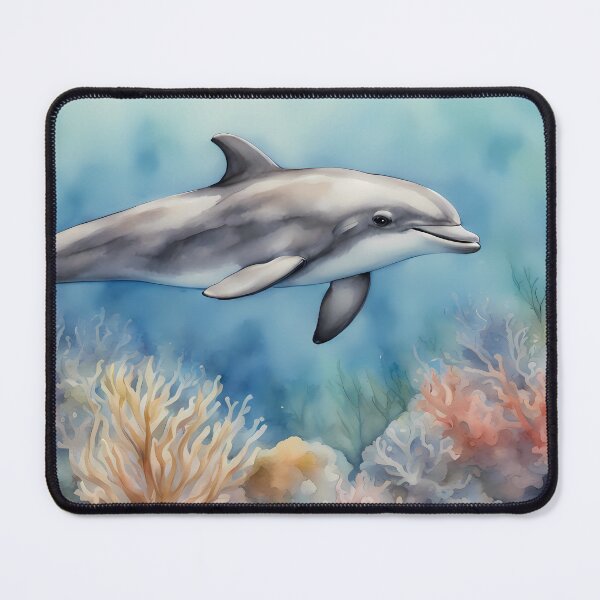Item preview, Happy Dolphin over Coral Reef designed and sold by CalmnessbyChoice.