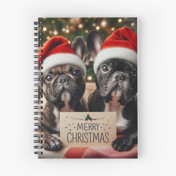 Item preview, Feliz Navidad, bulldogs franceses designed and sold by Bold-Splash.