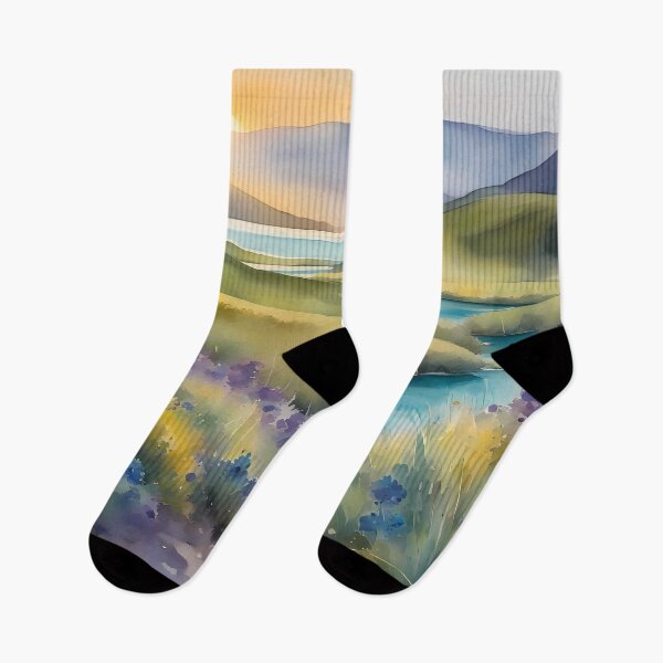 Item preview, Purple Flowers in Alpine Landscape designed and sold by CalmnessbyChoice.
