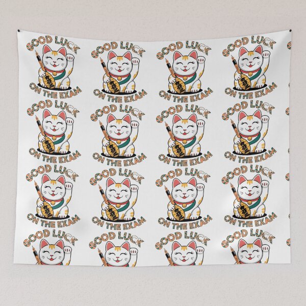 Item preview, Cat of happiness, good luck on the exam - student, sdudent, school, exam - test - end of the school year designed and sold by Cherry-Cat.
